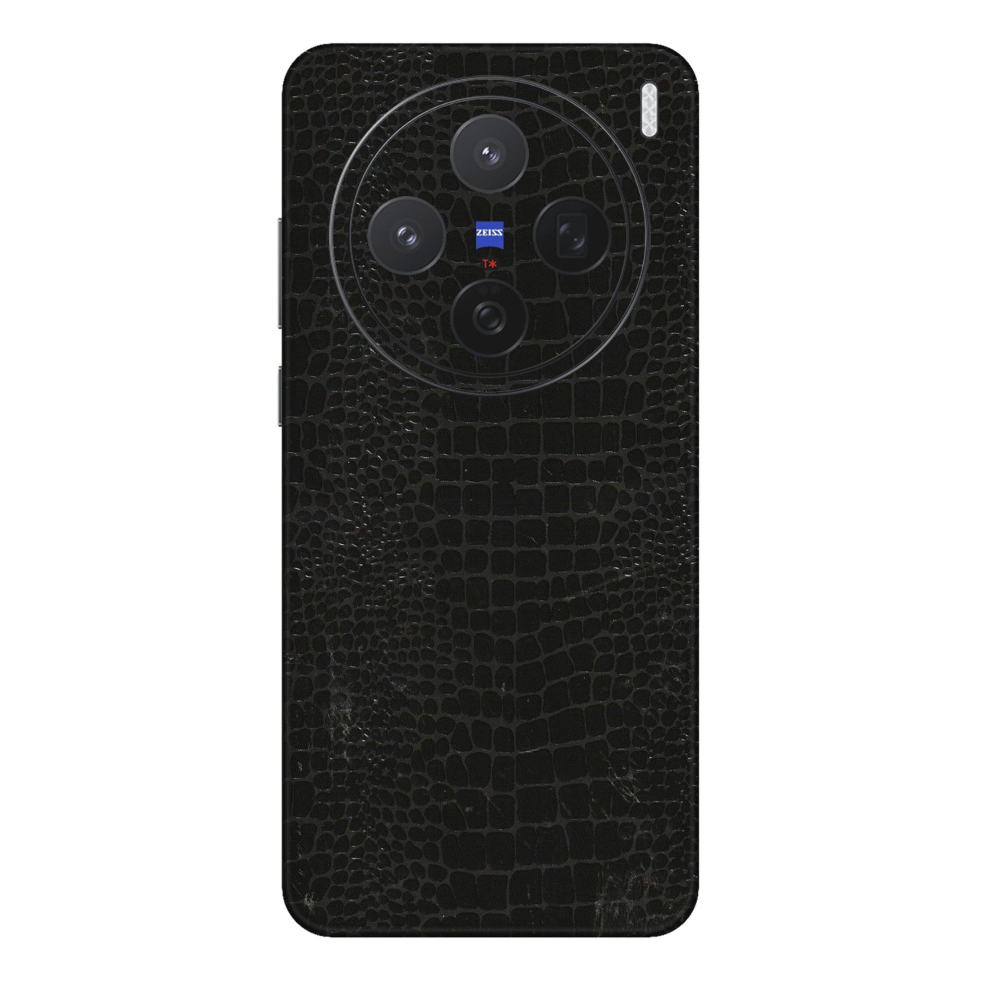 VIVO Z/V/X/T/U/S Series Phone Skins (All Models) - Snake Leather Black - 3D Embossed Finish (L-107) Vivo X200 (5G)