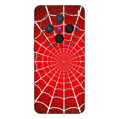 VIVO Z/V/X/T/U/S Series Phone Skins (All Models) - Classic Spidey Web - 3D Embossed Finish (L-115) Vivo X200 (5G)