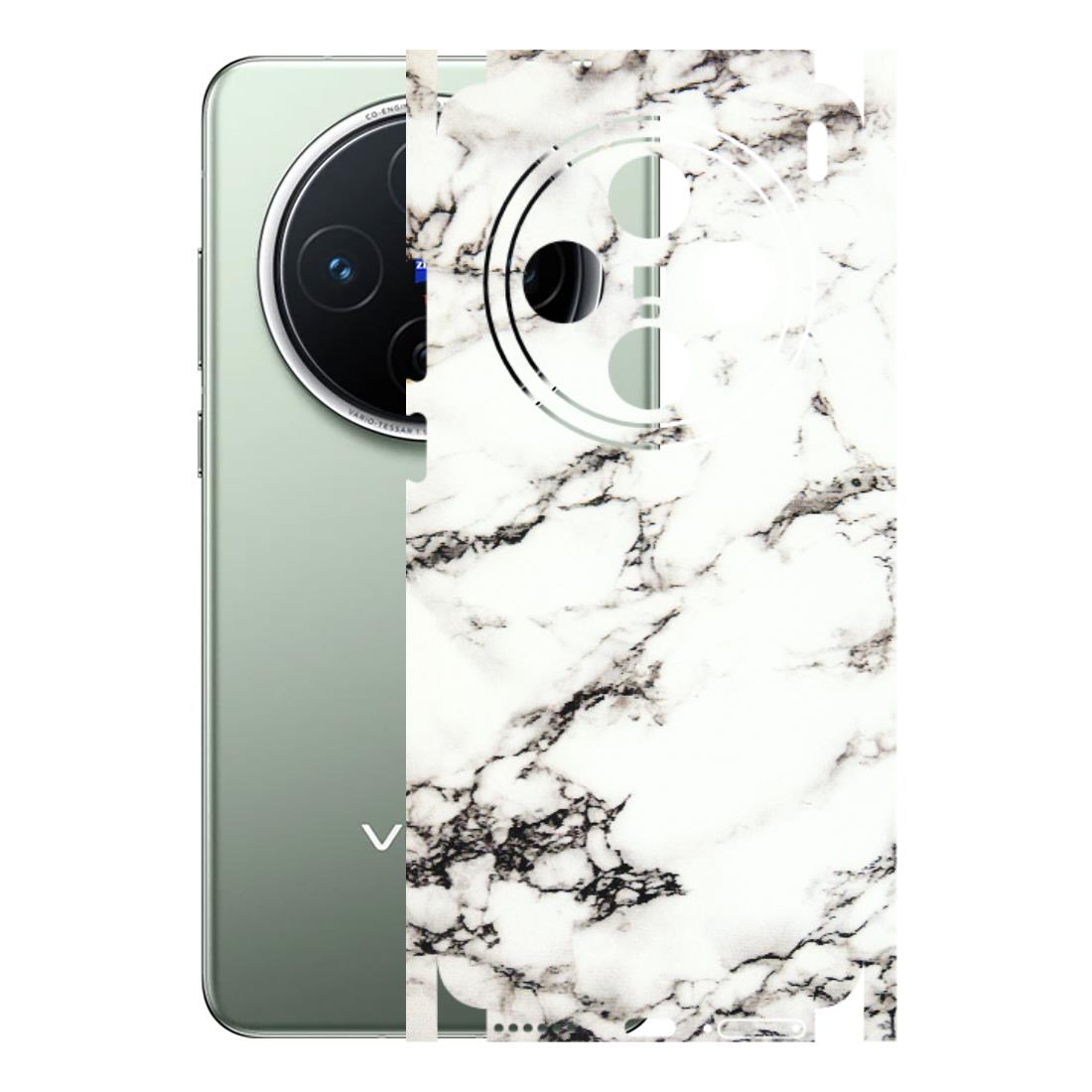 VIVO Z/V/X/T/U/S Series Phone Skins (All Models) - Black and White Marble Texture - 3D Embossed Finish (L-124) Vivo X200 (5G)