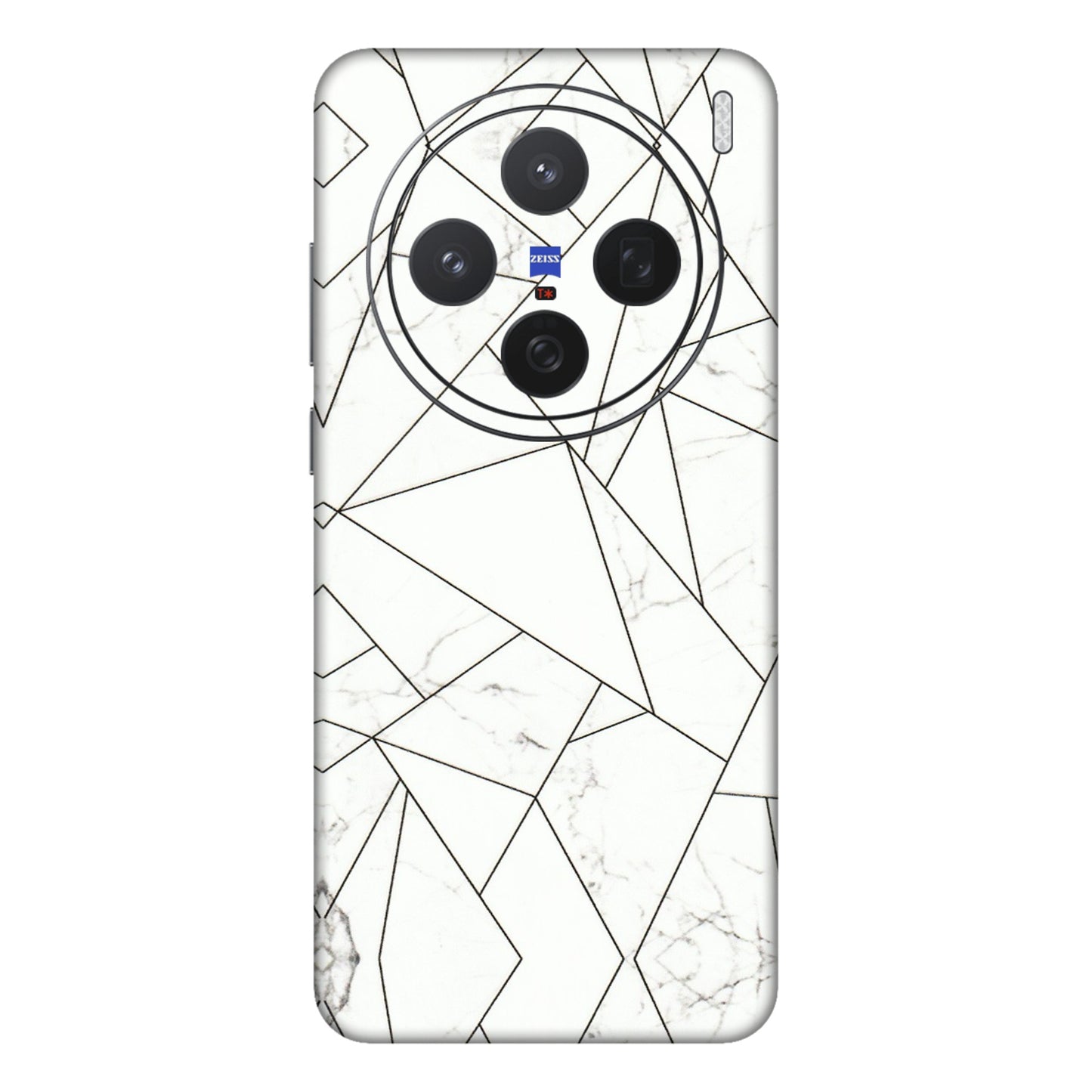 VIVO Z/V/X/T/U/S Series Phone Skins (All Models) - Luxury White Marble Effect - 3D Embossed Finish (L-168) Vivo X200 (5G)