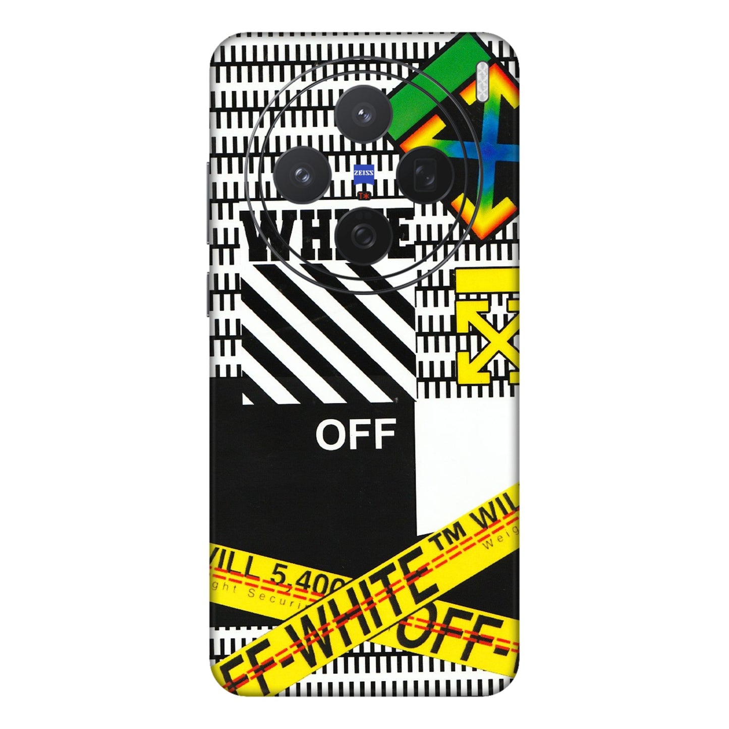 VIVO Z/V/X/T/U/S Series Phone Skins (All Models) - White Off Abstract - 3D Embossed Finish (L-172) Vivo X200 (5G)