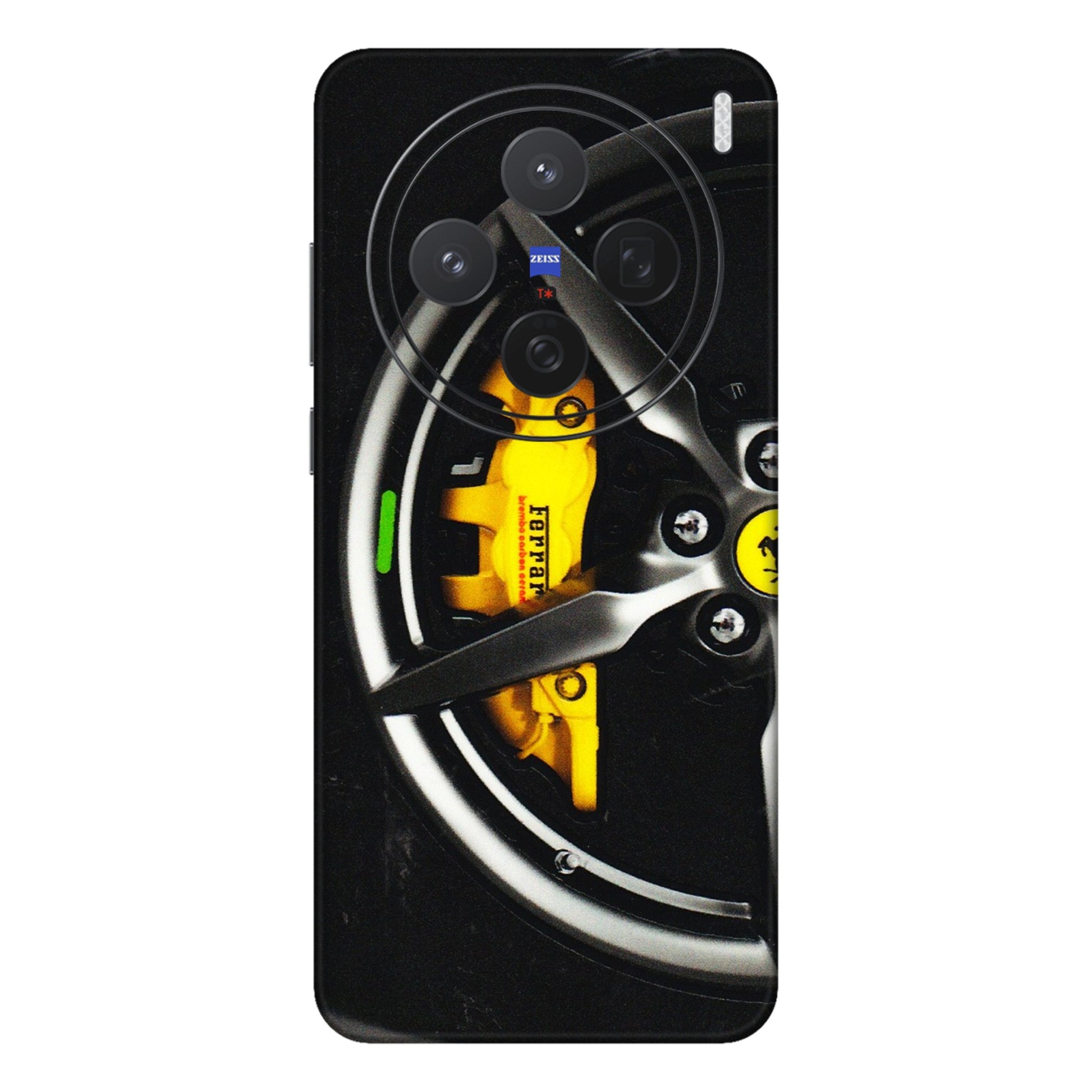 VIVO Z/V/X/T/U/S Series Phone Skins (All Models) - Ferrari Wheel Alloy - 3D Embossed Finish (L-173) Vivo X200 (5G)