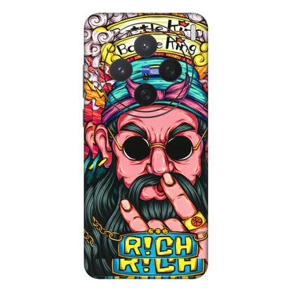 VIVO Z/V/X/T/U/S Series Phone Skins (All Models) - Battle King Dude Face - 3D Embossed Finish (L-178) Vivo X200 (5G)