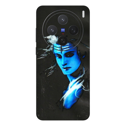 VIVO Z/V/X/T/U/S Series Phone Skins (All Models) - Har Har Mahadev Blue/Black - 3D Embossed Finish (L-185) Vivo X200 (5G)