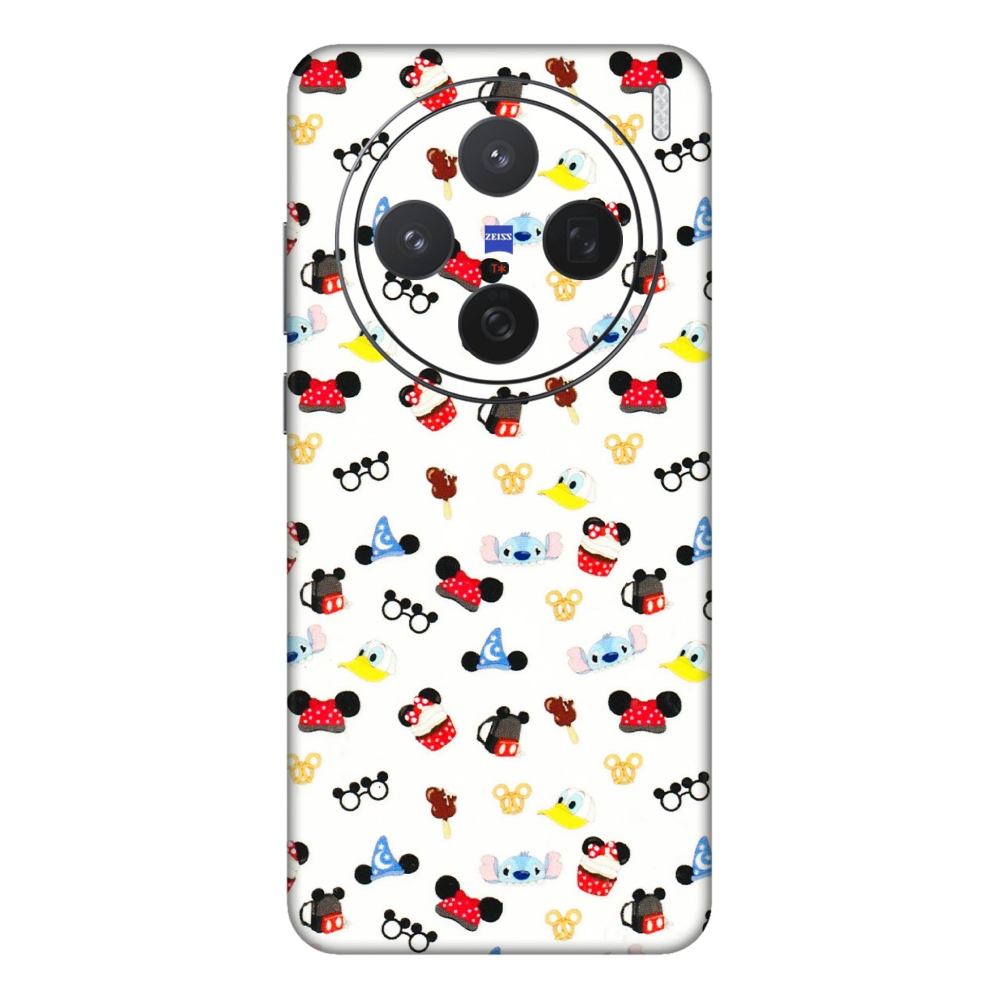VIVO Z/V/X/T/U/S Series Phone Skins (All Models) - Minnie Mouse & Donald Doodles s - 3D Embossed Finish (L-194) Vivo X200 (5G)