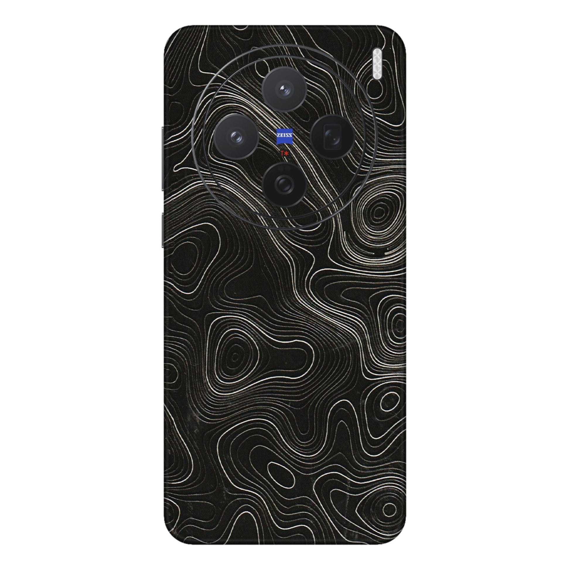 VIVO Z/V/X/T/U/S Series Phone Skins (All Models) - Black Swirl - 3D Embossed Finish (L-196) Vivo X200 (5G)