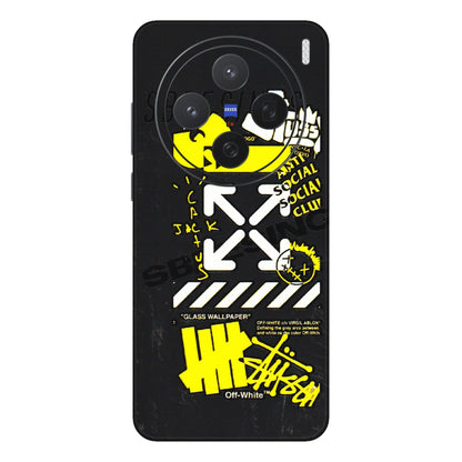 VIVO Z/V/X/T/U/S Series Phone Skins (All Models) - Anti Social Graffiti - 3D Embossed Finish (L-198) Vivo X200 (5G)