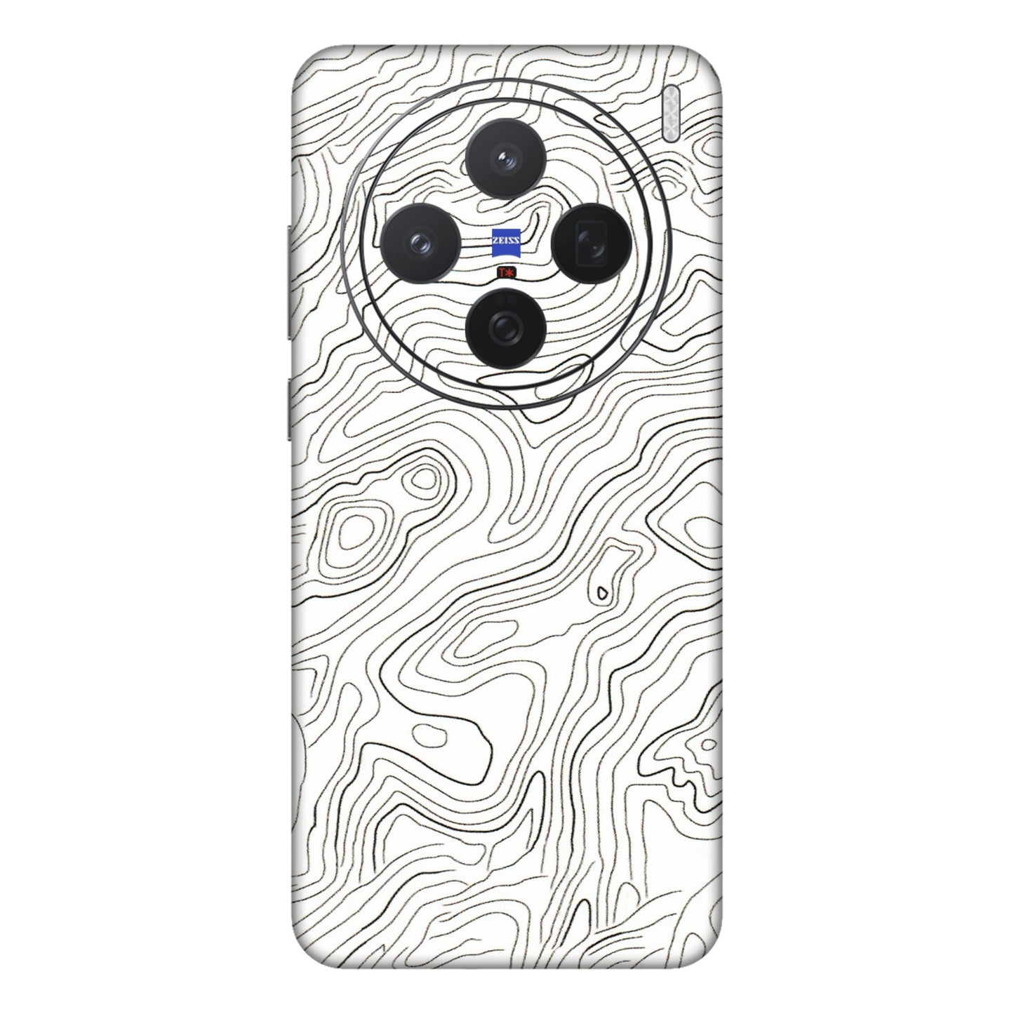 VIVO Z/V/X/T/U/S Series Phone Skins (All Models) - White Black Swirls - 3D Embossed Finish (L-219) Vivo X200 (5G)