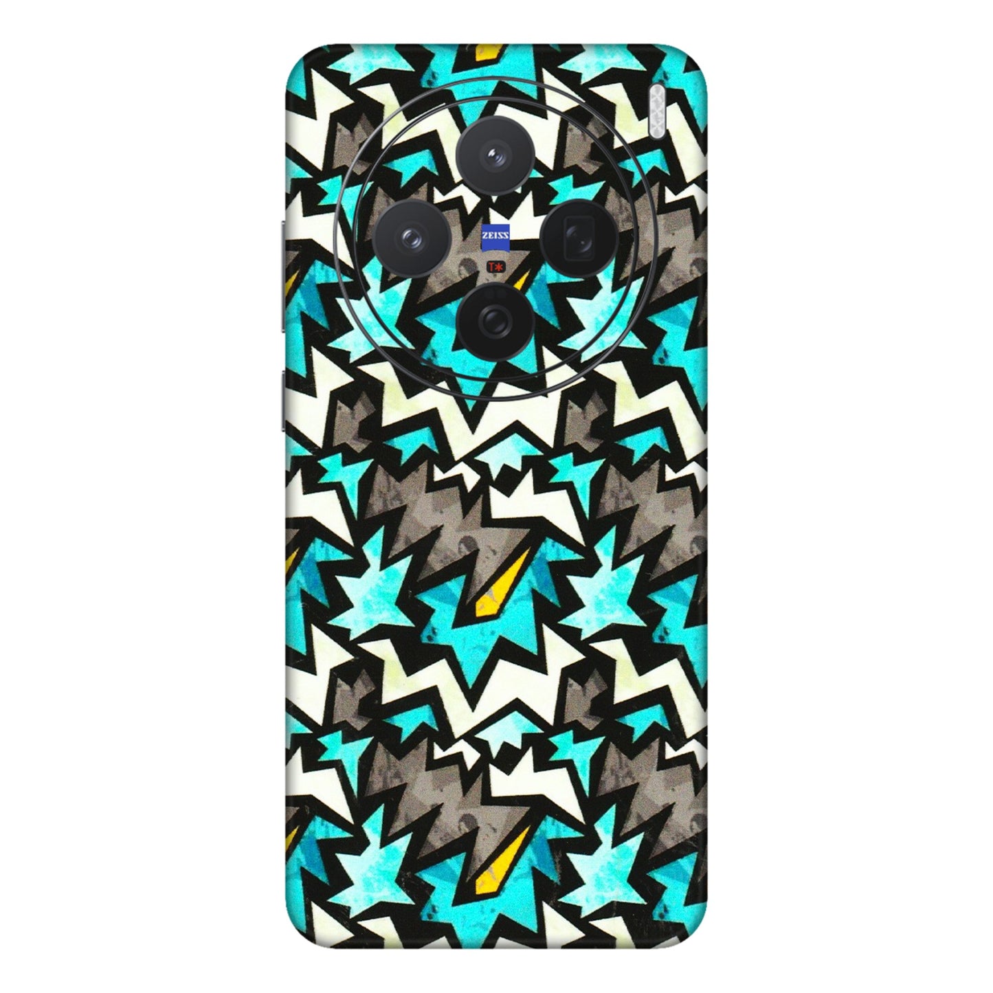 VIVO Z/V/X/T/U/S Series Phone Skins (All Models) - Funky Zig Zag - 3D Embossed Finish (L-223) Vivo X200 (5G)