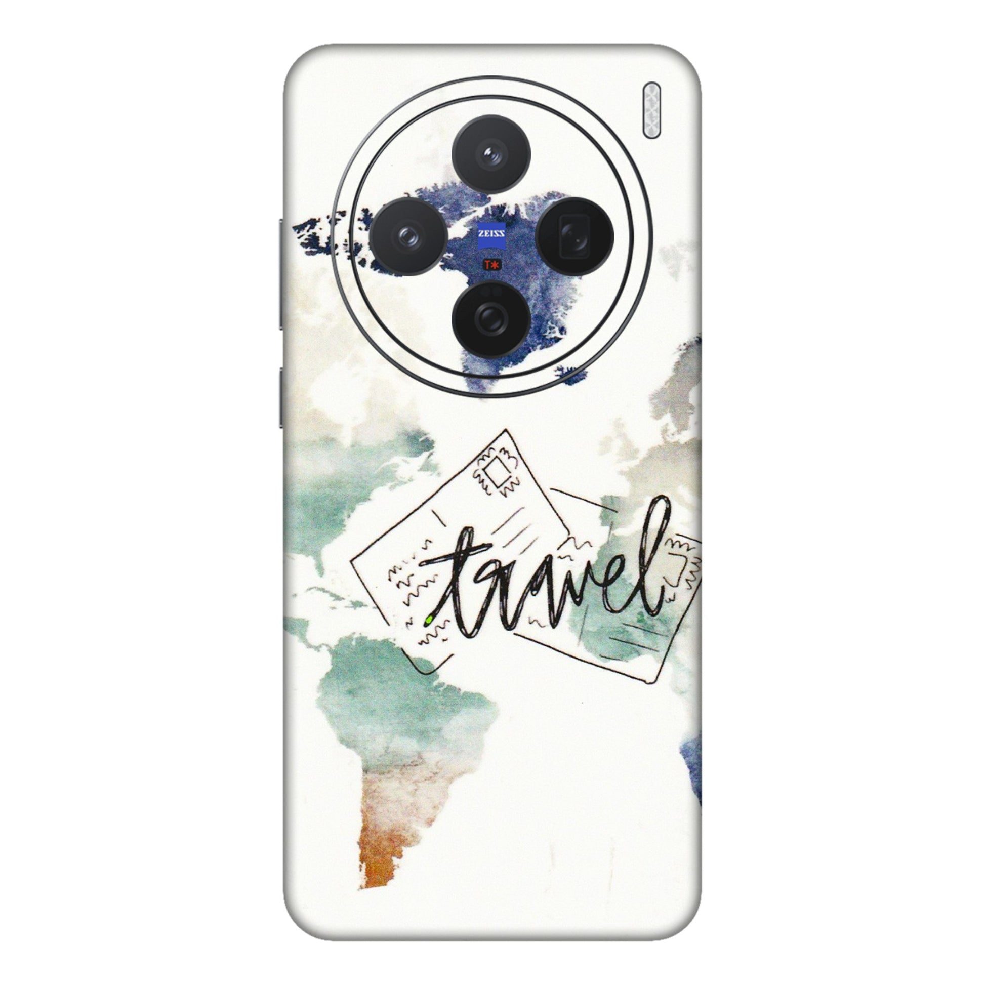 VIVO Z/V/X/T/U/S Series Phone Skins (All Models) - Travel The World - 3D Embossed Finish (L-232) Vivo X200 (5G)