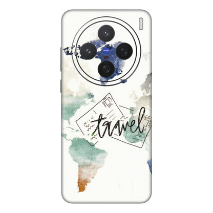 VIVO Z/V/X/T/U/S Series Phone Skins (All Models) - Travel The World - 3D Embossed Finish (L-232) Vivo X200 (5G)
