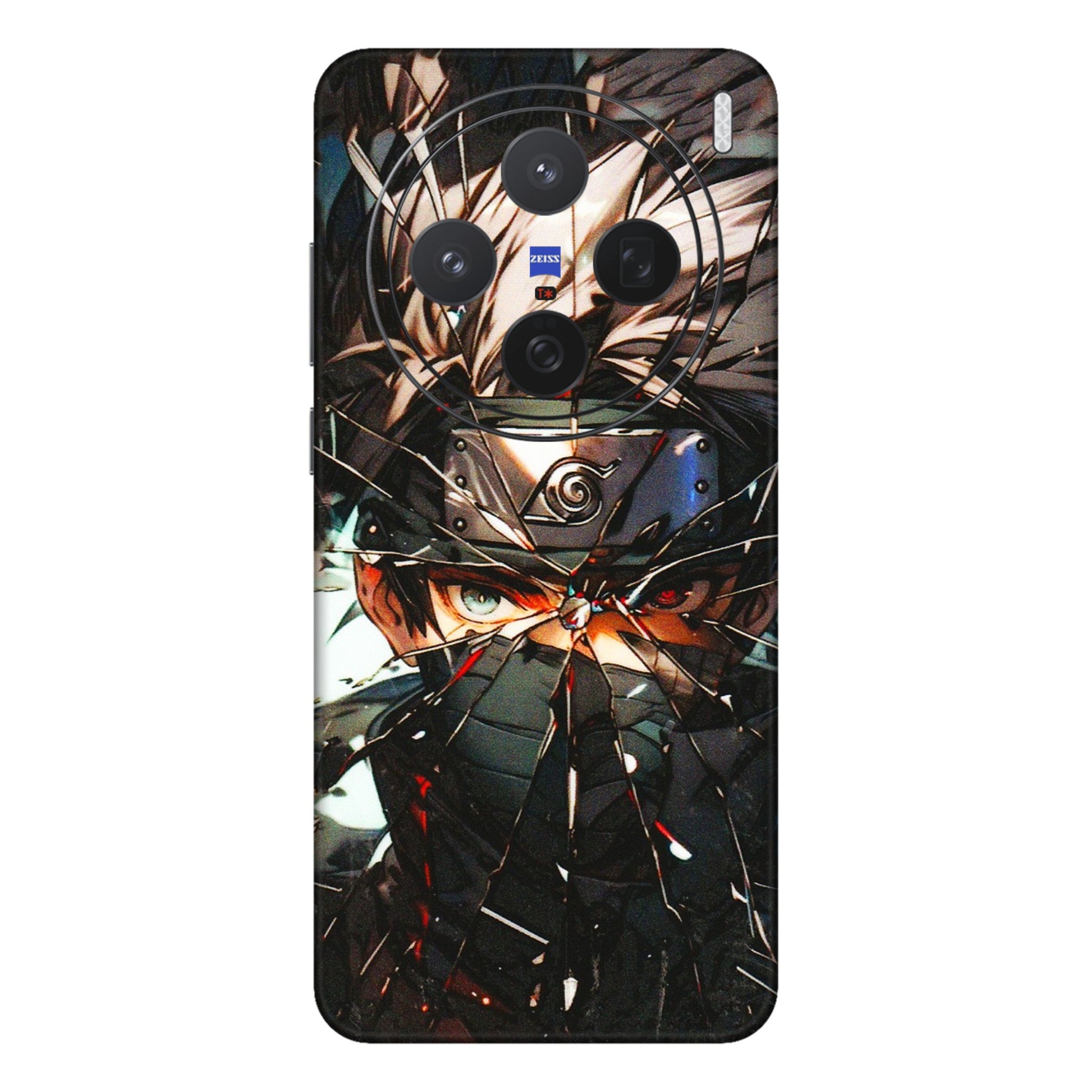 VIVO Z/V/X/T/U/S Series Phone Skins (All Models) - Kakashi Shattered Glass Effect - 3D Embossed Finish (L-237) Vivo X200 (5G)