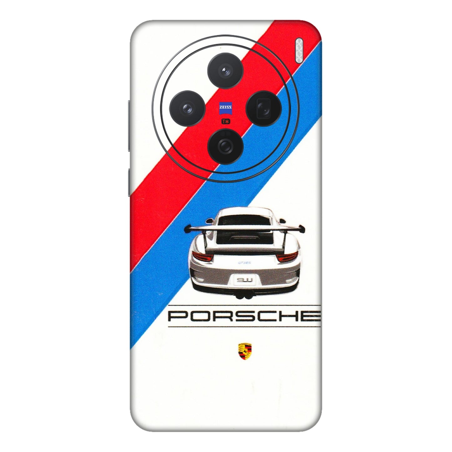 VIVO Z/V/X/T/U/S Series Phone Skins (All Models) - Porche Car Sober Logo - 3D Embossed Finish (L-248) Vivo X200 (5G)