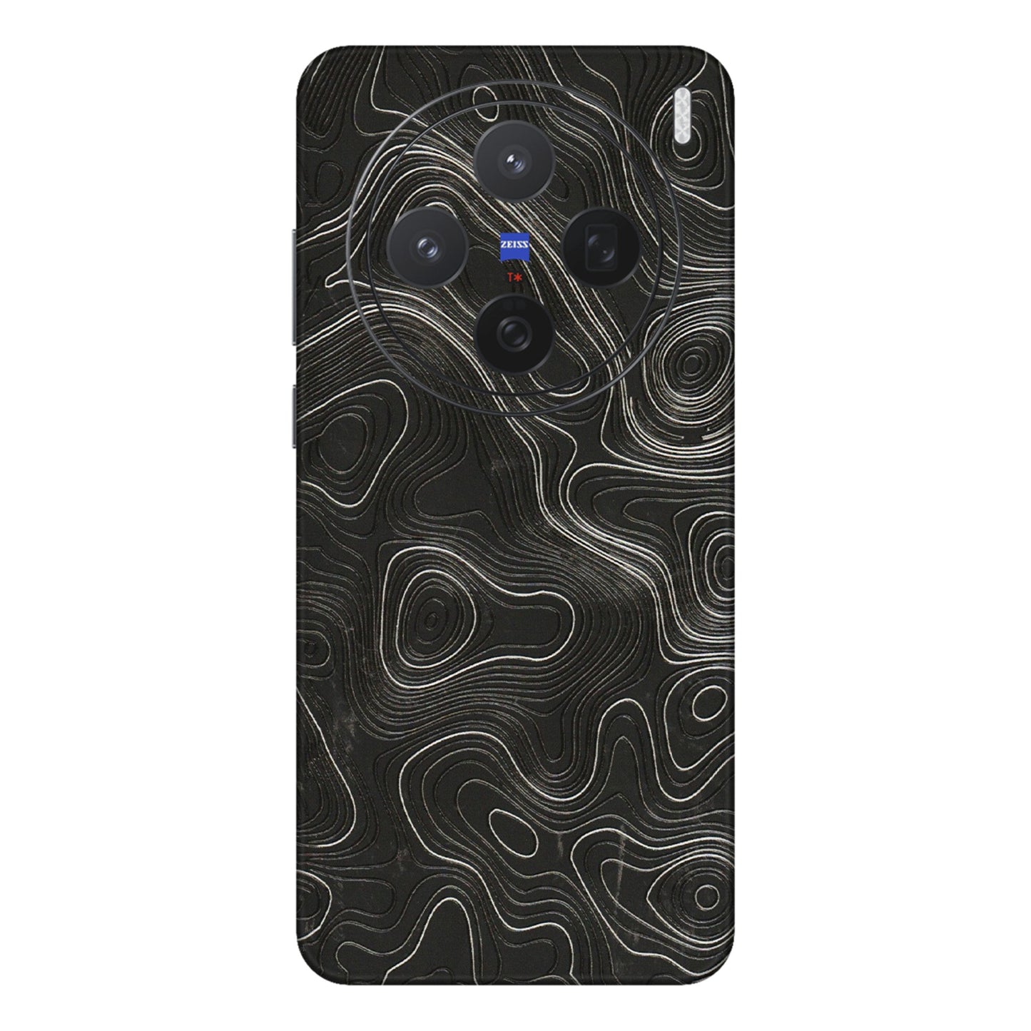 VIVO Z/V/X/T/U/S Series Phone Skins (All Models) - Abstract White Line Map - 3D Embossed Finish (L-269) Vivo X200 (5G)