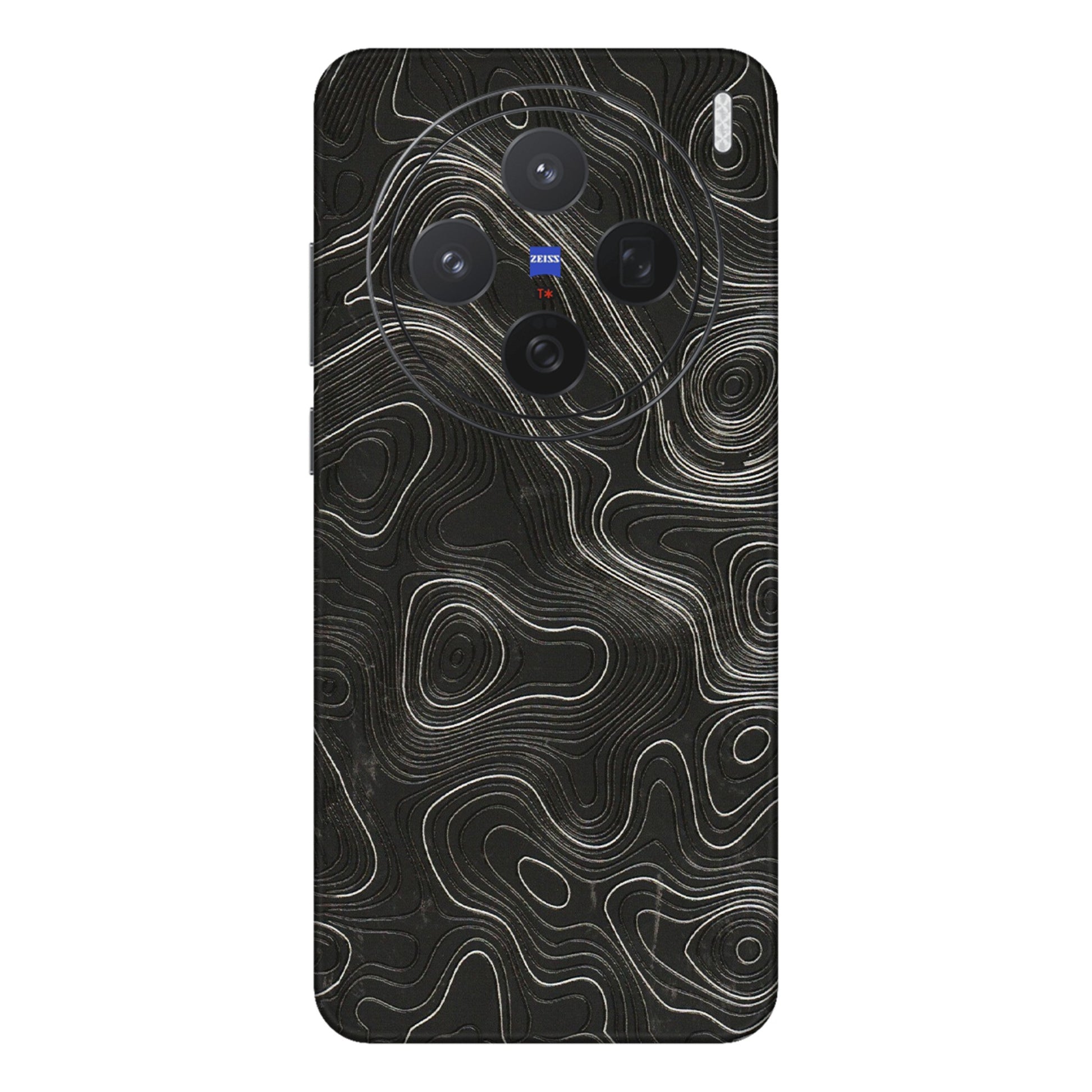 VIVO Z/V/X/T/U/S Series Phone Skins (All Models) - Abstract White Line Map - 3D Embossed Finish (L-269) Vivo X200 (5G)