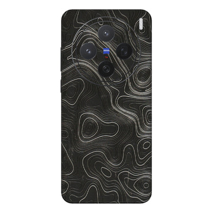VIVO Z/V/X/T/U/S Series Phone Skins (All Models) - Abstract White Line Map - 3D Embossed Finish (L-269) Vivo X200 (5G)