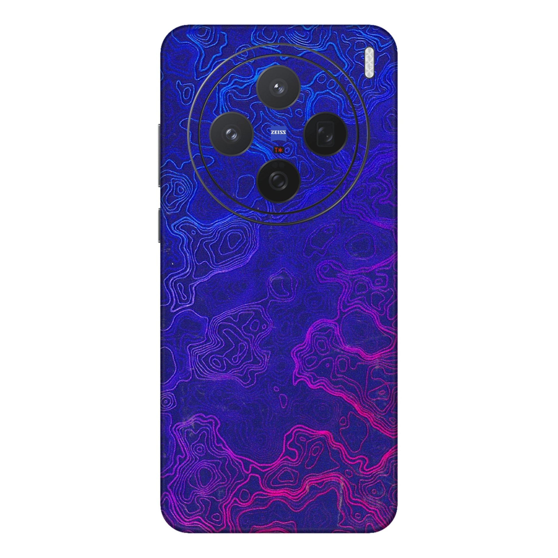 VIVO Z/V/X/T/U/S Series Phone Skins (All Models) - Purple Ripples Swirl - 3D Embossed Finish (L-314) Vivo X200 (5G)