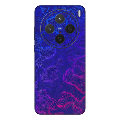 VIVO Z/V/X/T/U/S Series Phone Skins (All Models) - Purple Ripples Swirl - 3D Embossed Finish (L-314) Vivo X200 (5G)