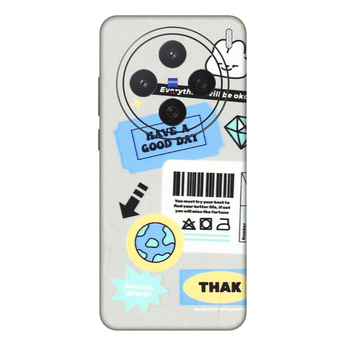VIVO Z/V/X/T/U/S Series Phone Skins (All Models) - Will Be Okay Design - 3D Embossed Finish (L-316) Vivo X200 (5G)