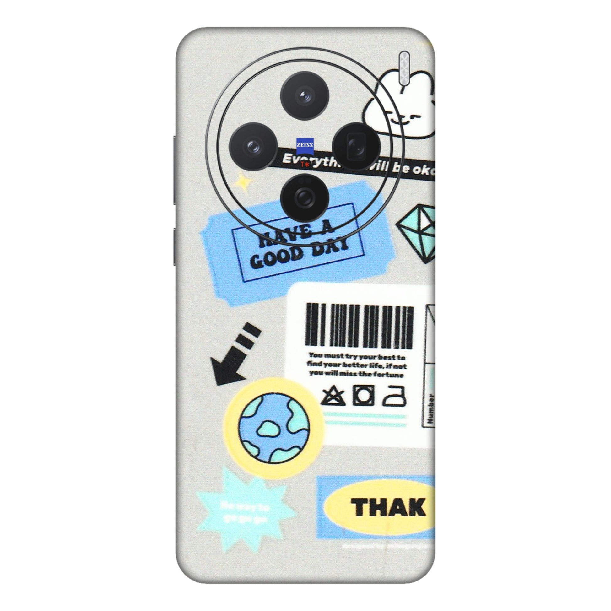 VIVO Z/V/X/T/U/S Series Phone Skins (All Models) - Will Be Okay Design - 3D Embossed Finish (L-316) Vivo X200 (5G)