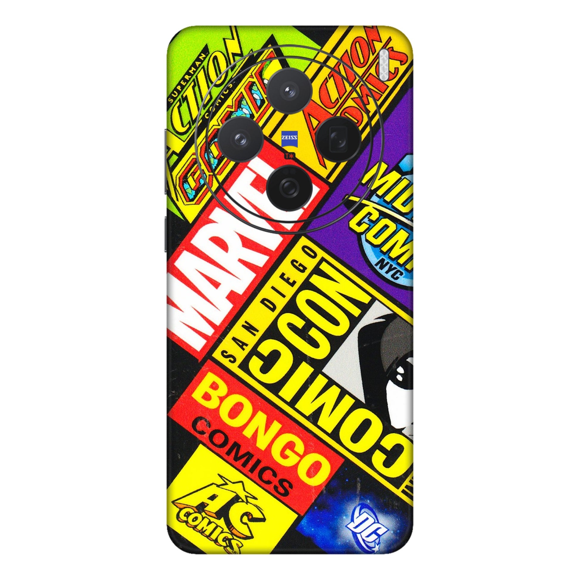VIVO Z/V/X/T/U/S Series Phone Skins (All Models) - Bongo Comic Con - 3D Embossed Finish (L-325) Vivo X200 (5G)