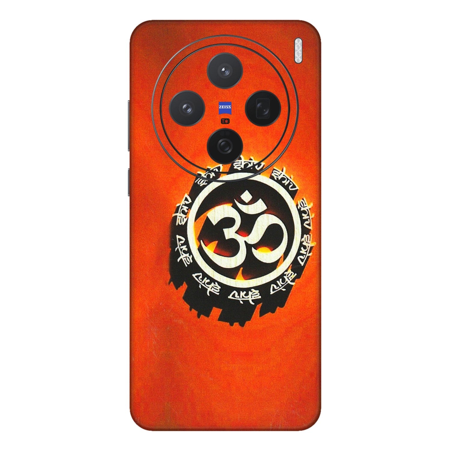 VIVO Z/V/X/T/U/S Series Phone Skins (All Models) - Aum Shiv Orange - 3D Embossed Finish (L-32) Vivo X200 (5G)