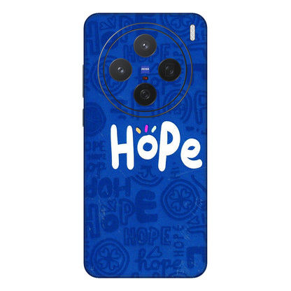 VIVO Z/V/X/T/U/S Series Phone Skins (All Models) - Hope Doodles Blue - 3D Embossed Finish (L-43) Vivo X200 (5G)