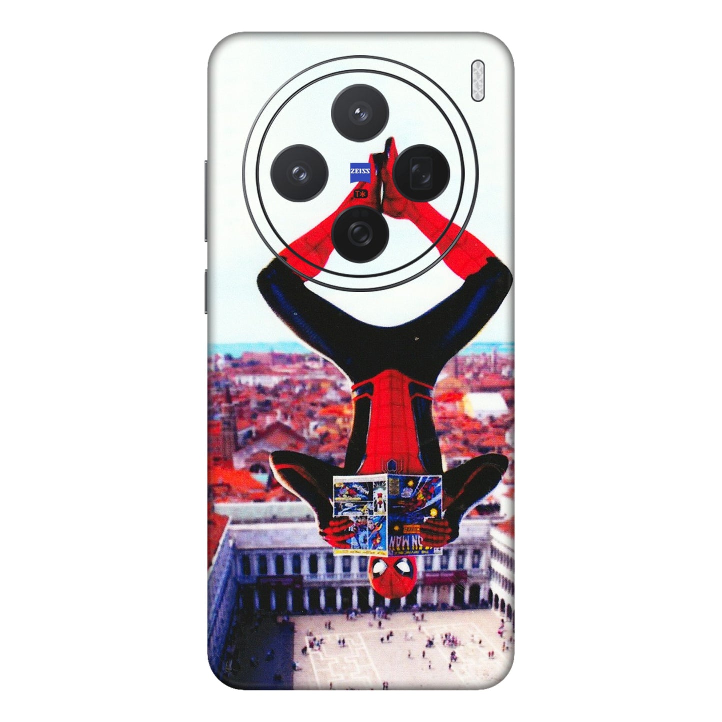 VIVO Z/V/X/T/U/S Series Phone Skins (All Models) - Spiderman Hanging - 3D Embossed Finish (L-53) Vivo X200 (5G)