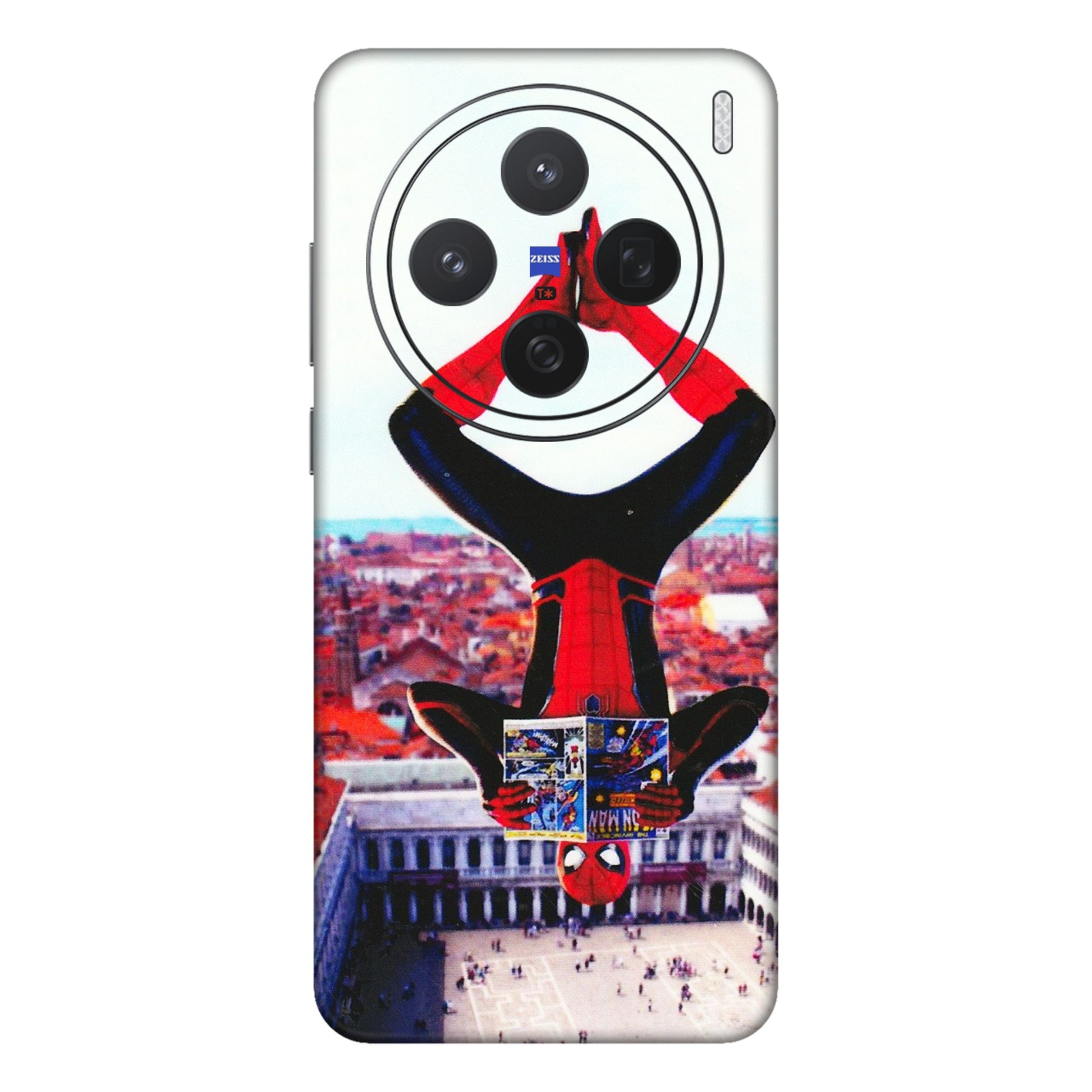 VIVO Z/V/X/T/U/S Series Phone Skins (All Models) - Spiderman Hanging - 3D Embossed Finish (L-53) Vivo X200 (5G)