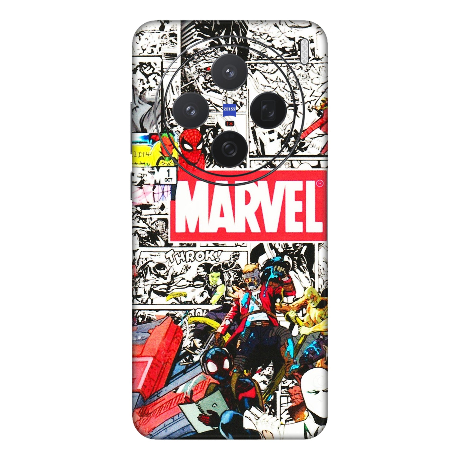 VIVO Z/V/X/T/U/S Series Phone Skins (All Models) - Marvel Colorful Comic - 3D Embossed Finish (L-64) Vivo X200 (5G)