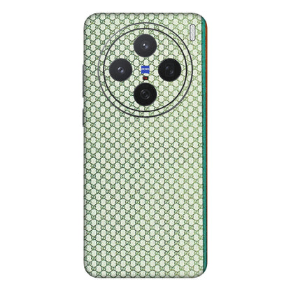 VIVO Z/V/X/T/U/S Series Phone Skins (All Models) - Gucci Fabric Pattern - 3D Embossed Finish (L-73) Vivo X200 (5G)