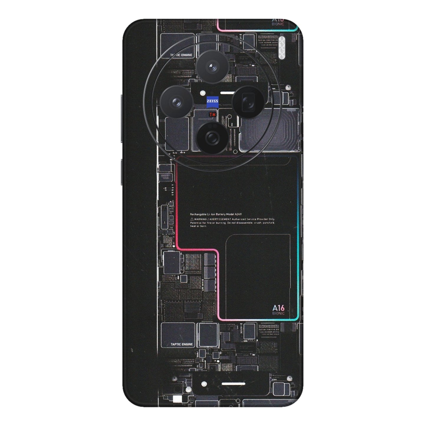 VIVO Z/V/X/T/U/S Series Phone Skins (All Models) - Motherboard Circuit Layout - Matte Finish (M-117) Vivo X200 (5G)