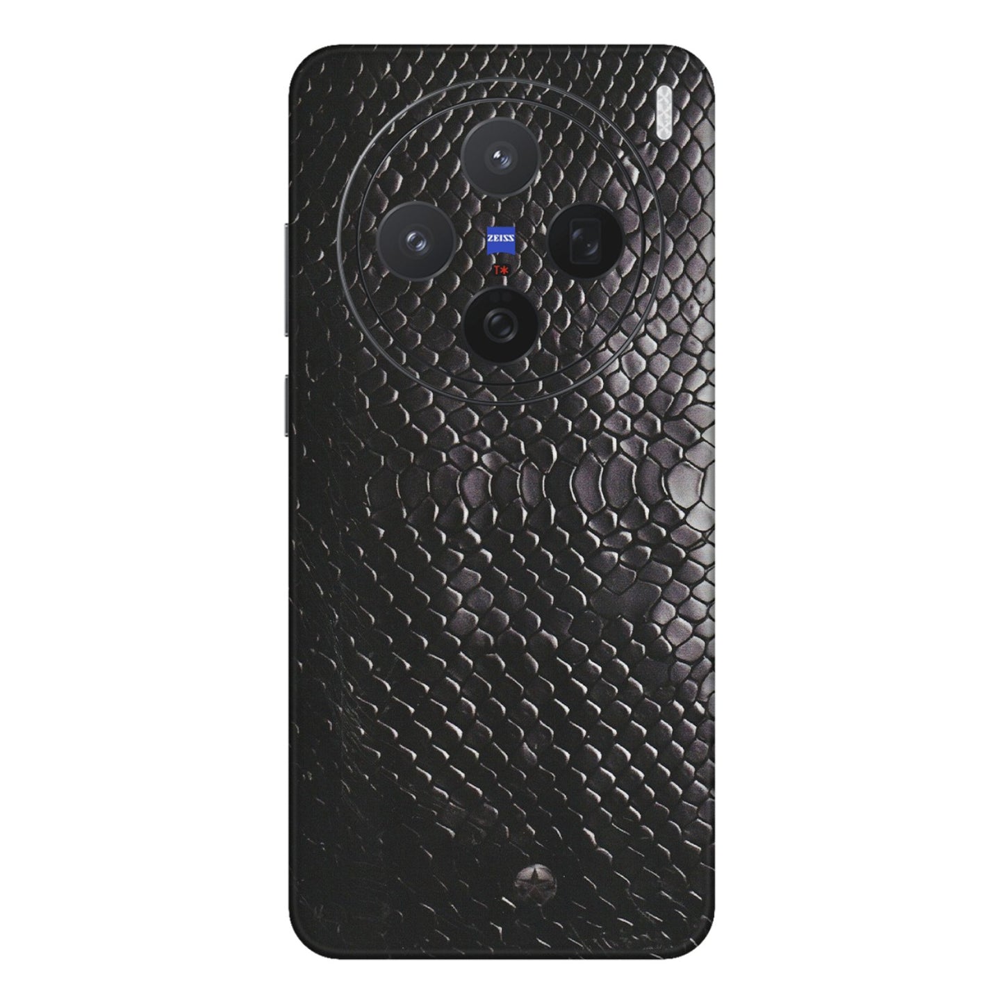 VIVO Z/V/X/T/U/S Series Phone Skins (All Models) - Black Snack Leather - Matte Finish (M-147) Vivo X200 (5G)