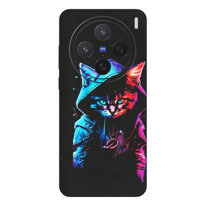 VIVO Z/V/X/T/U/S Series Phone Skins (All Models) - Cyberpunk Cat - Matte Finish (M-45) Vivo X200 (5G)