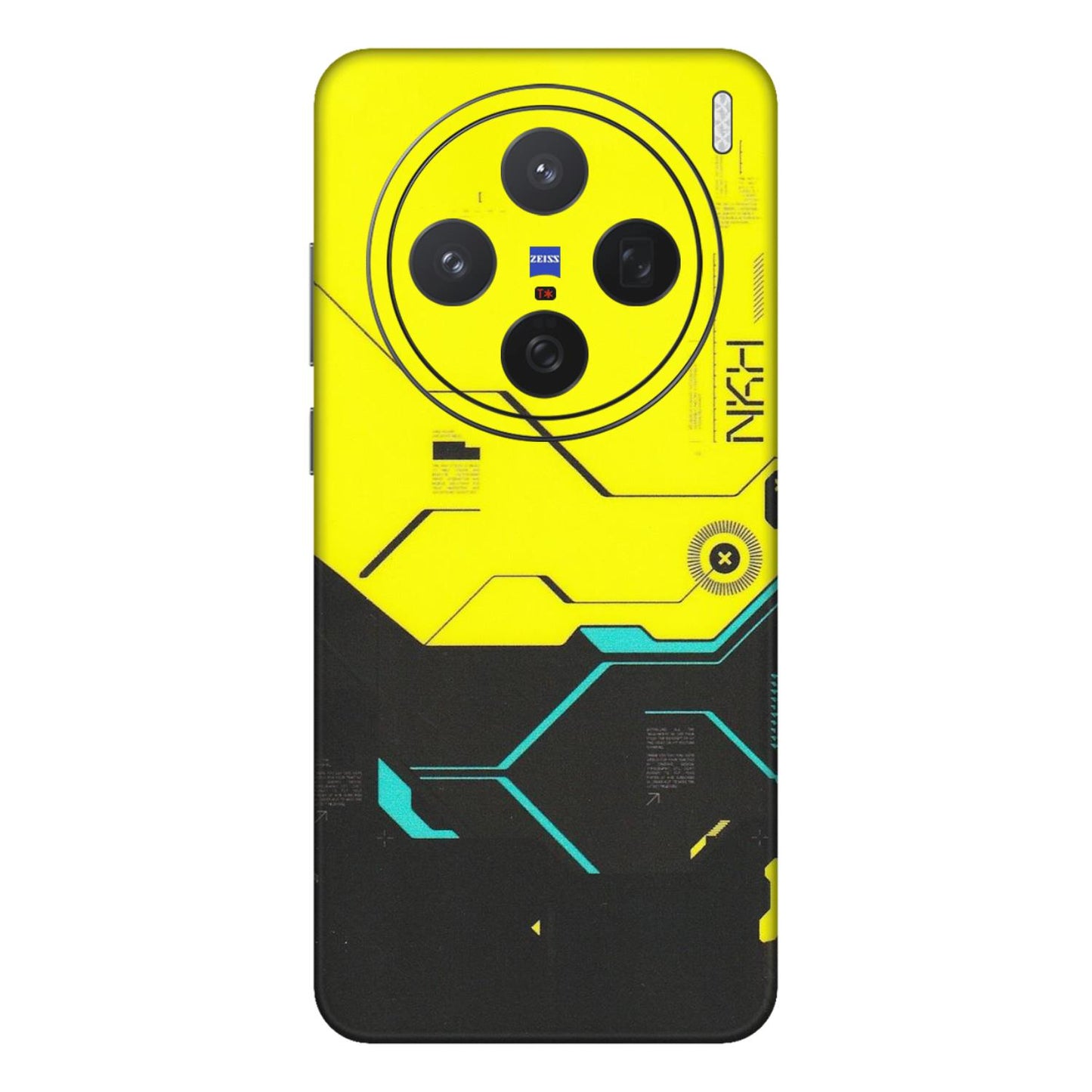 VIVO Z/V/X/T/U/S Series Phone Skins (All Models) - Black Yellow Technica - Matte Finish (M-53) Vivo X200 (5G)