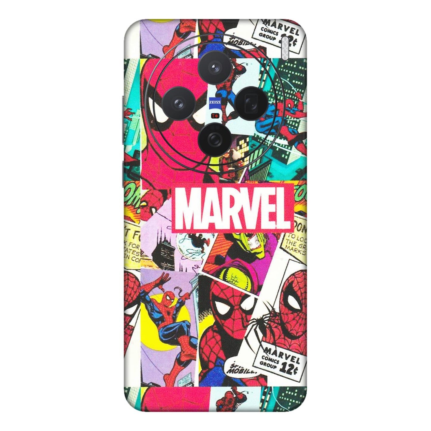 VIVO Z/V/X/T/U/S Series Phone Skins (All Models) - Marvel Comic Spiderman Grafitti - Matte Finish (M-72) Vivo X200 (5G)