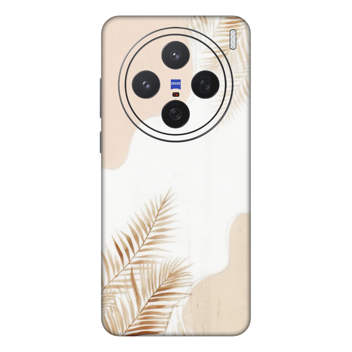 VIVO Z/V/X/T/U/S Series Phone Skins (All Models) - Gold Petals Abstract - Transparent Finish (T-08) Vivo X200 (5G)