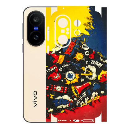 VIVO Z/V/X/T/U/S Series Phone Skins (All Models) - Pacific Doodle Art - 3D Embossed Finish (L-120) Vivo X200 FE