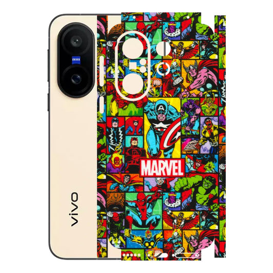 VIVO Z/V/X/T/U/S Series Phone Skins (All Models) - MARVELOUS Comic Characters - 3D Embossed Finish (L-129) Vivo X200 FE