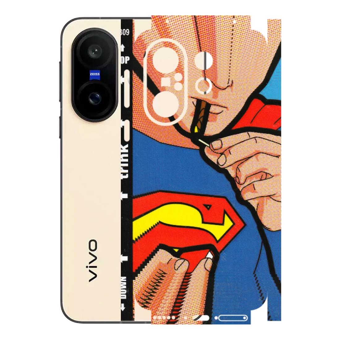 VIVO Z/V/X/T/U/S Series Phone Skins (All Models) - Superman Sutta - 3D Embossed Finish (L-130) Vivo X200 FE
