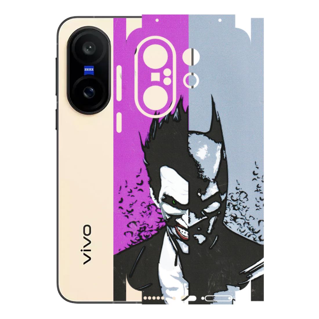 VIVO Z/V/X/T/U/S Series Phone Skins (All Models) - Batman & Joker - 3D Embossed Finish (L-143) Vivo X200 FE