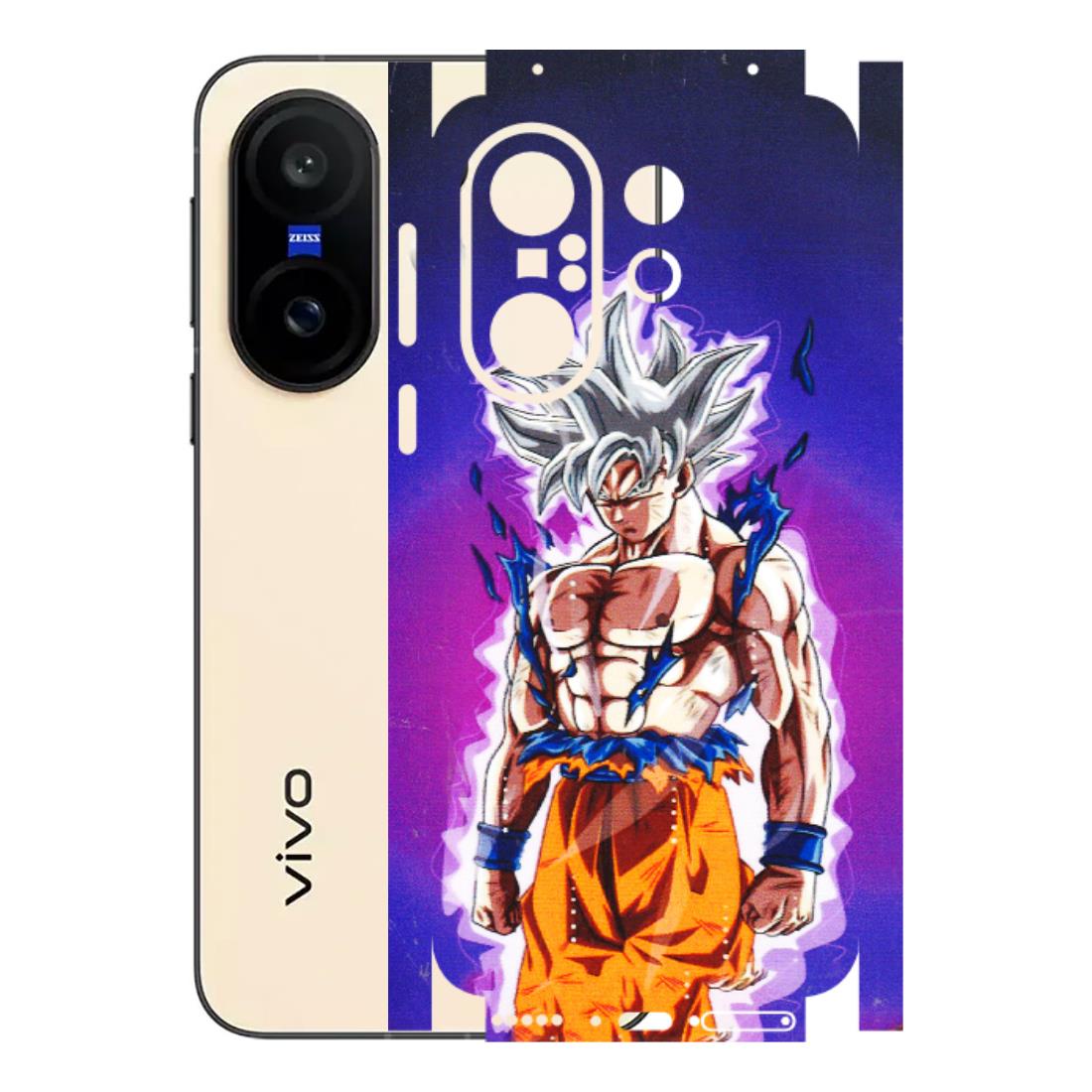 VIVO Z/V/X/T/U/S Series Phone Skins (All Models) - Goku Purple Anime - 3D Embossed Finish (L-147) Vivo X200 FE