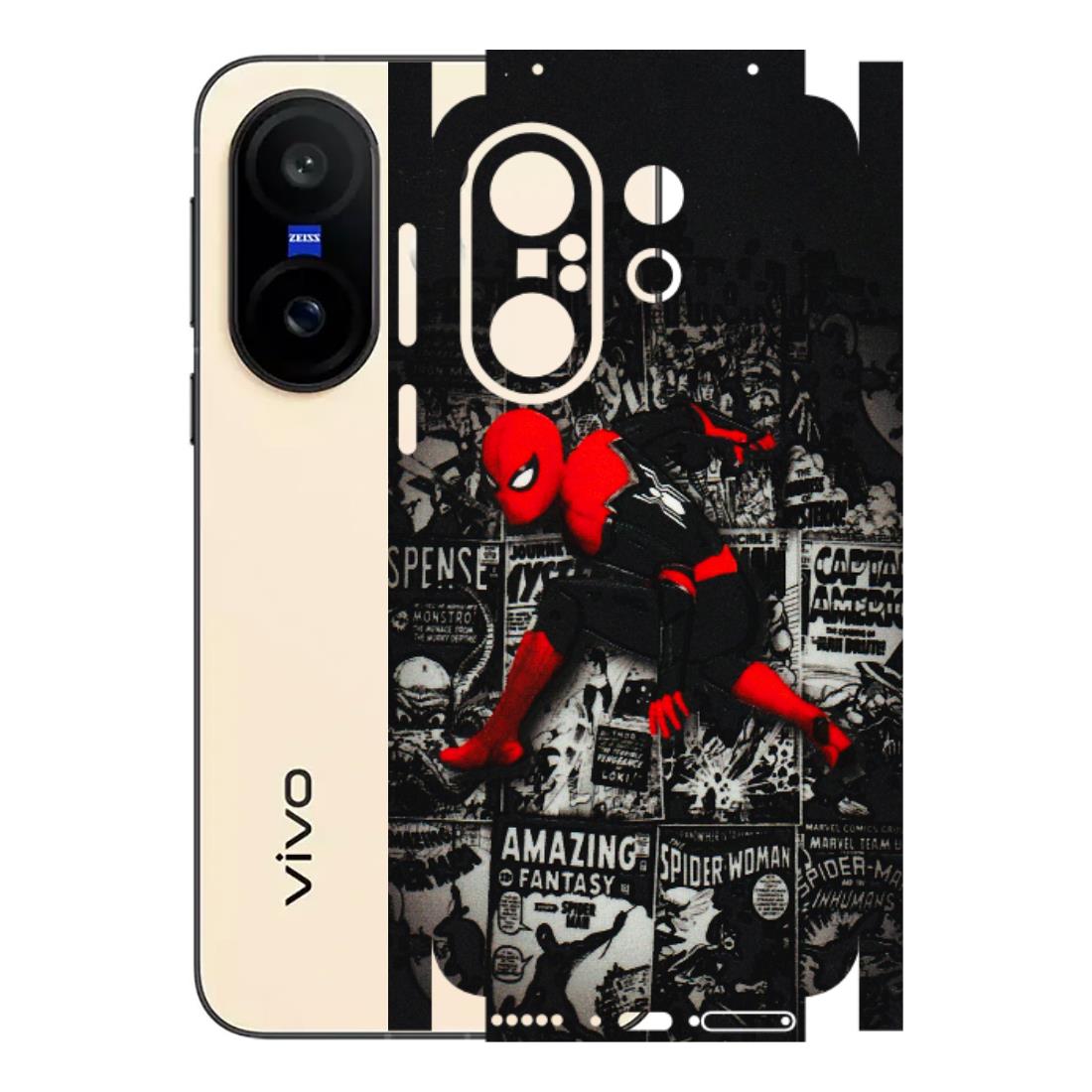 VIVO Z/V/X/T/U/S Series Phone Skins (All Models) - SpiderMan New - 3D Embossed Finish (L-162) Vivo X200 FE