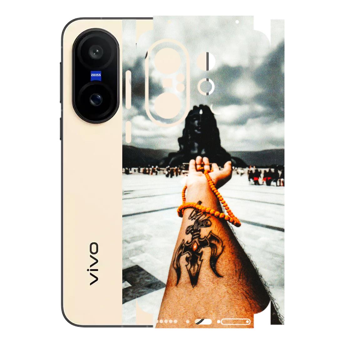 VIVO Z/V/X/T/U/S Series Phone Skins (All Models) - Jai Adiyogi Mahakaal - 3D Embossed Finish (L-164) Vivo X200 FE