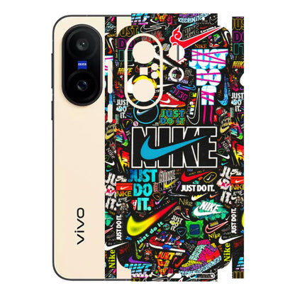 VIVO Z/V/X/T/U/S Series Phone Skins (All Models) - Just Do It Doodles - 3D Embossed Finish (L-166) Vivo X200 FE