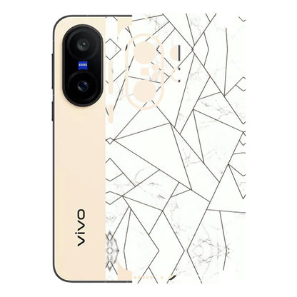 VIVO Z/V/X/T/U/S Series Phone Skins (All Models) - Luxury White Marble Effect - 3D Embossed Finish (L-168) Vivo X200 FE