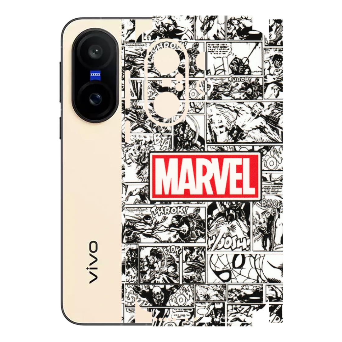VIVO Z/V/X/T/U/S Series Phone Skins (All Models) - Marvel Comic - 3D Embossed Finish (L-171) Vivo X200 FE