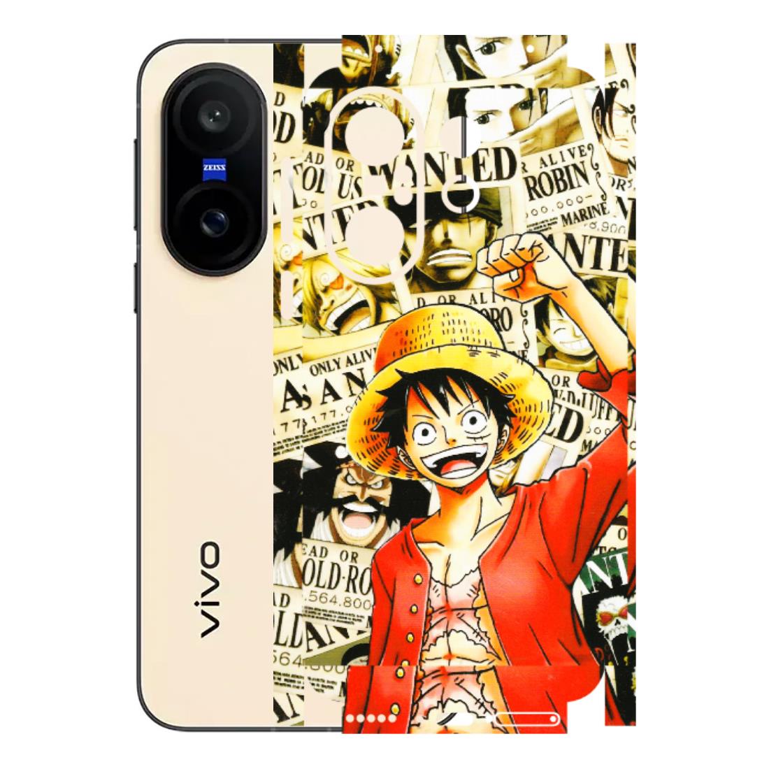 VIVO Z/V/X/T/U/S Series Phone Skins (All Models) - Luffy Anime - 3D Embossed Finish (L-177) Vivo X200 FE