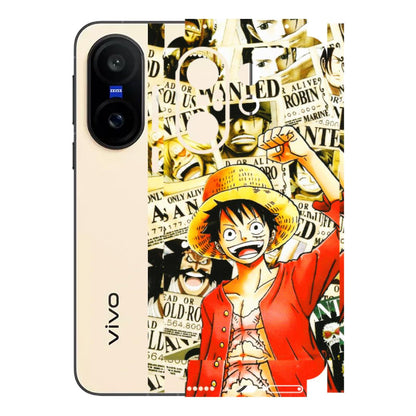VIVO Z/V/X/T/U/S Series Phone Skins (All Models) - Luffy Anime - 3D Embossed Finish (L-177) Vivo X200 FE