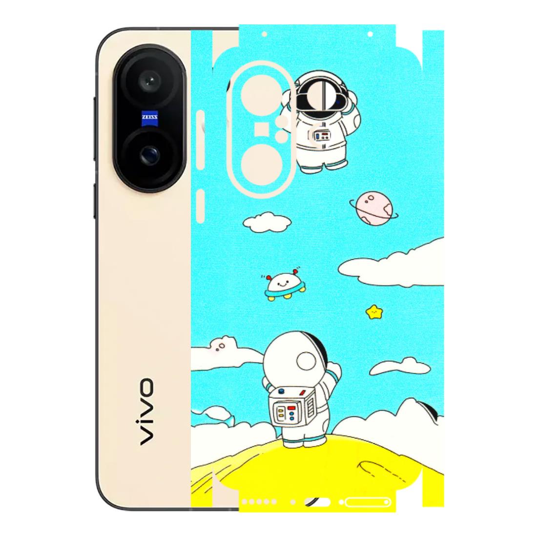 VIVO Z/V/X/T/U/S Series Phone Skins (All Models) - Blue Skies Astro Float - 3D Embossed Finish (L-230) Vivo X200 FE